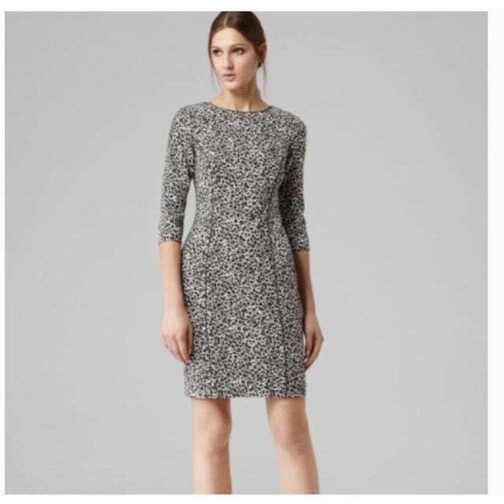 REISS Toulon Leopard Print Sheath Dress